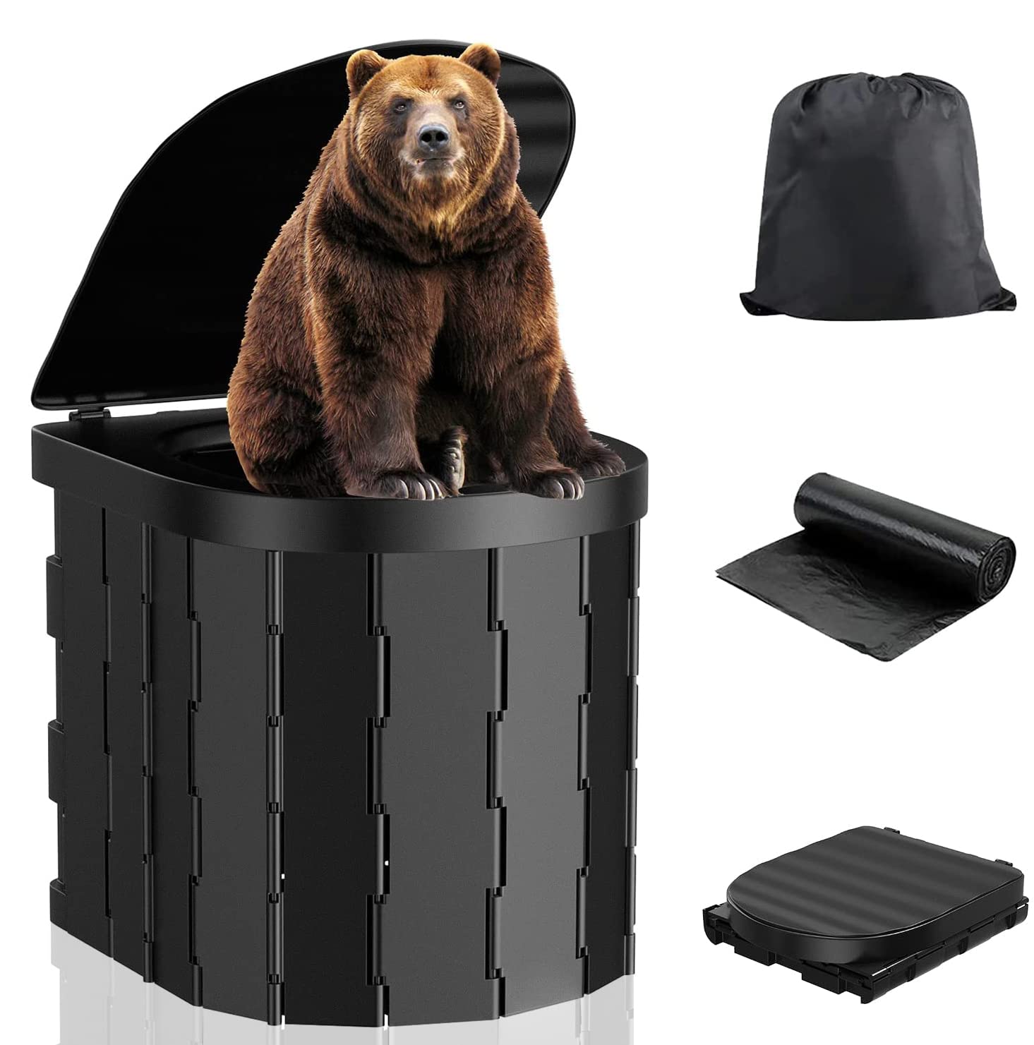 Buy SKADE Portable Toilet, Portable Folding Toilet with Lid,Travel