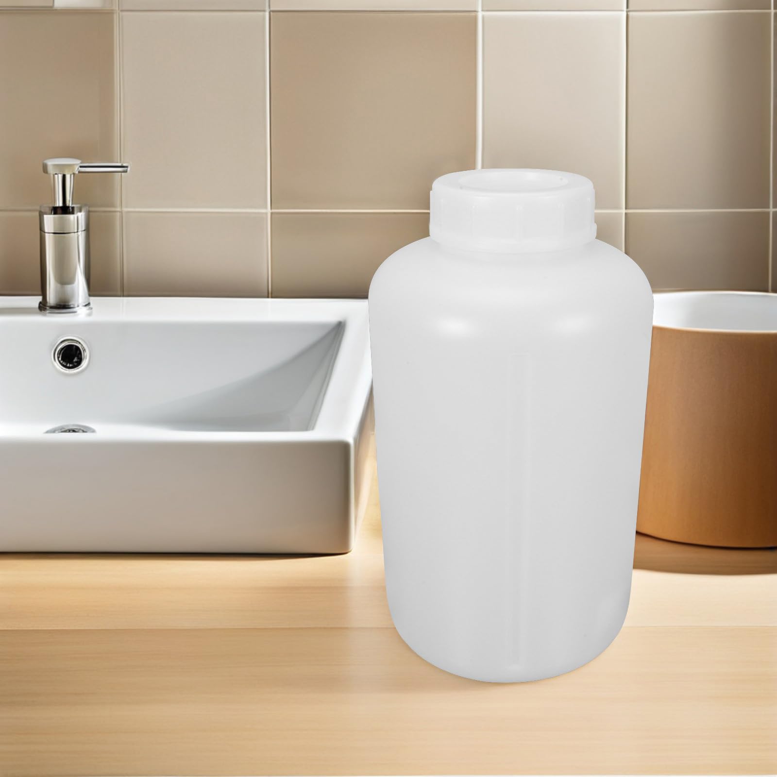 Lurrose Botella de reactivo extragrande de boca ancha de 10 L: Botella de plástico HDPE para laboratorio, tapa a prueba de fugas, recipiente para líquidos en química, almacenamiento de muestras de