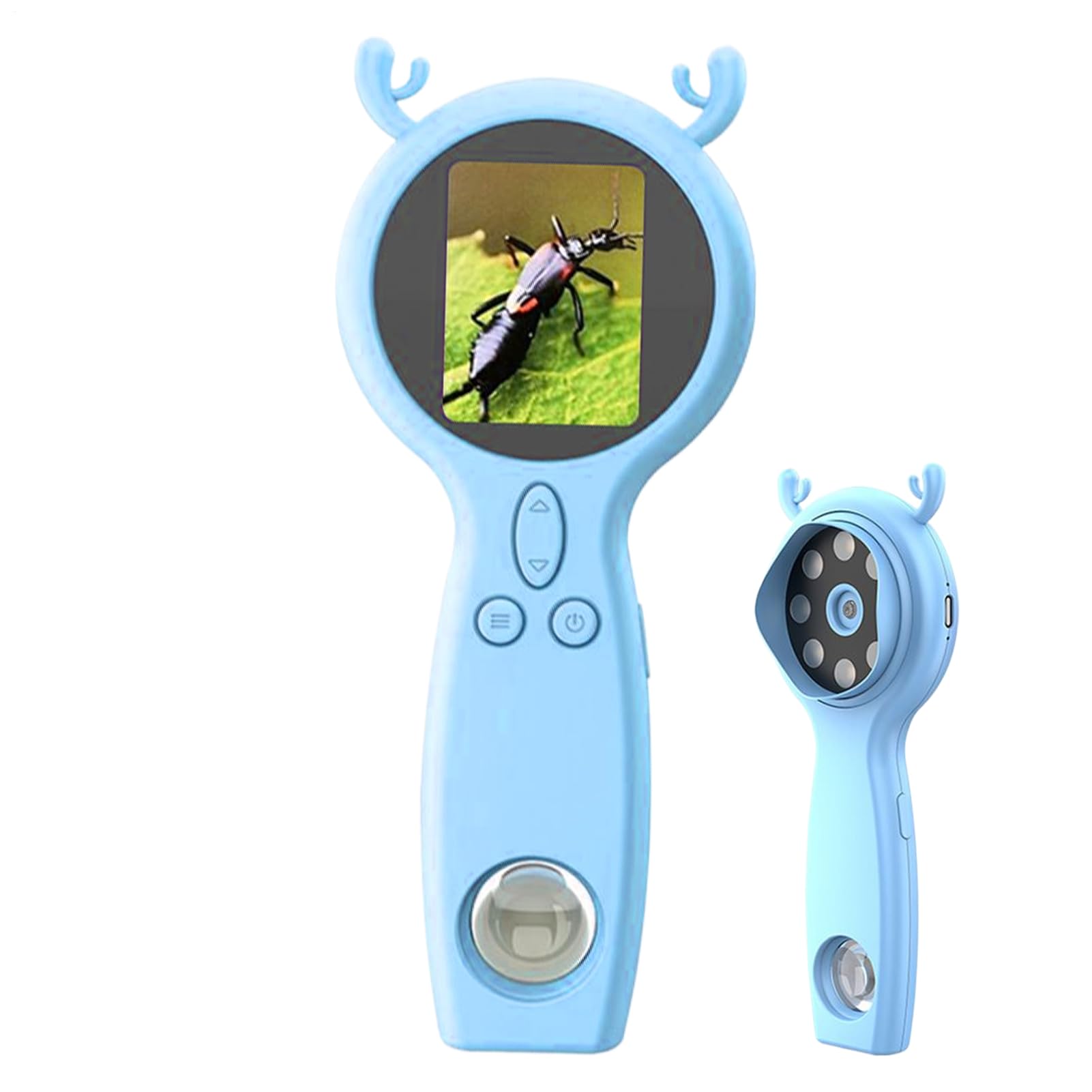Microscopio portátil digital HD con lupa de aumento y grabación de vídeo para niños 8