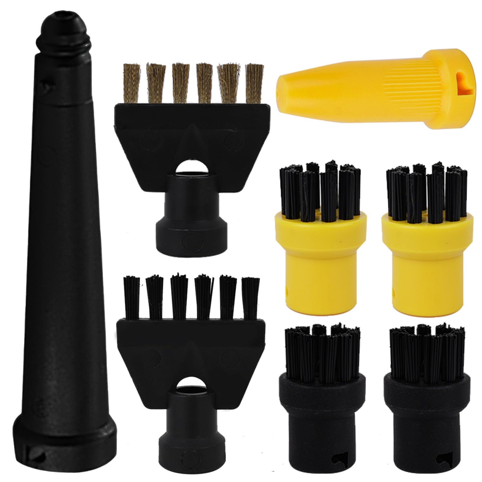 3-teiliges Bürstenset Für Dampfreiniger - XXL Fugenbürste Mit Ersatzborsten