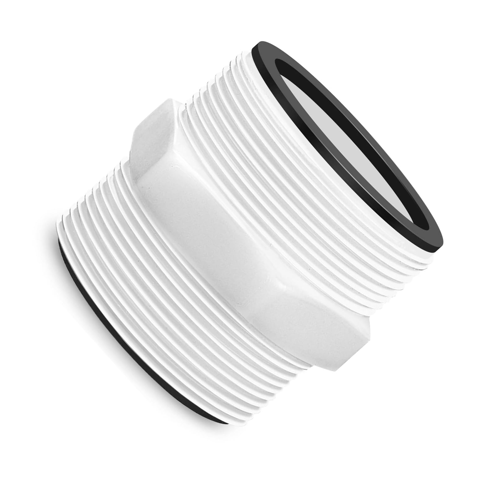 Adaptateur de tuyau de piscine pour piscine hors sol Intex - 38 cm - Connecteur de tuyau de piscine pour pompe Intex et Coleman - Connecteur d'extension de tuyau avec 2 joints toriques