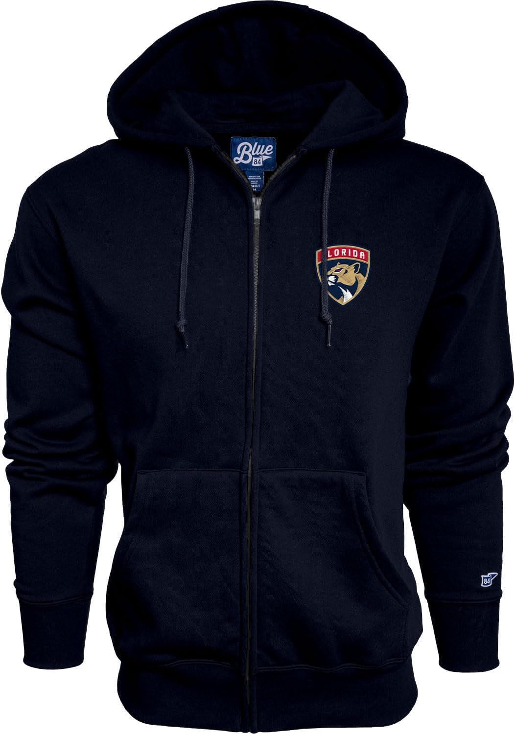 Blue 84 NHL unisex-adult Nhl Officially Licensed Full Zip Hooded Sweatshirt Icon Team Color