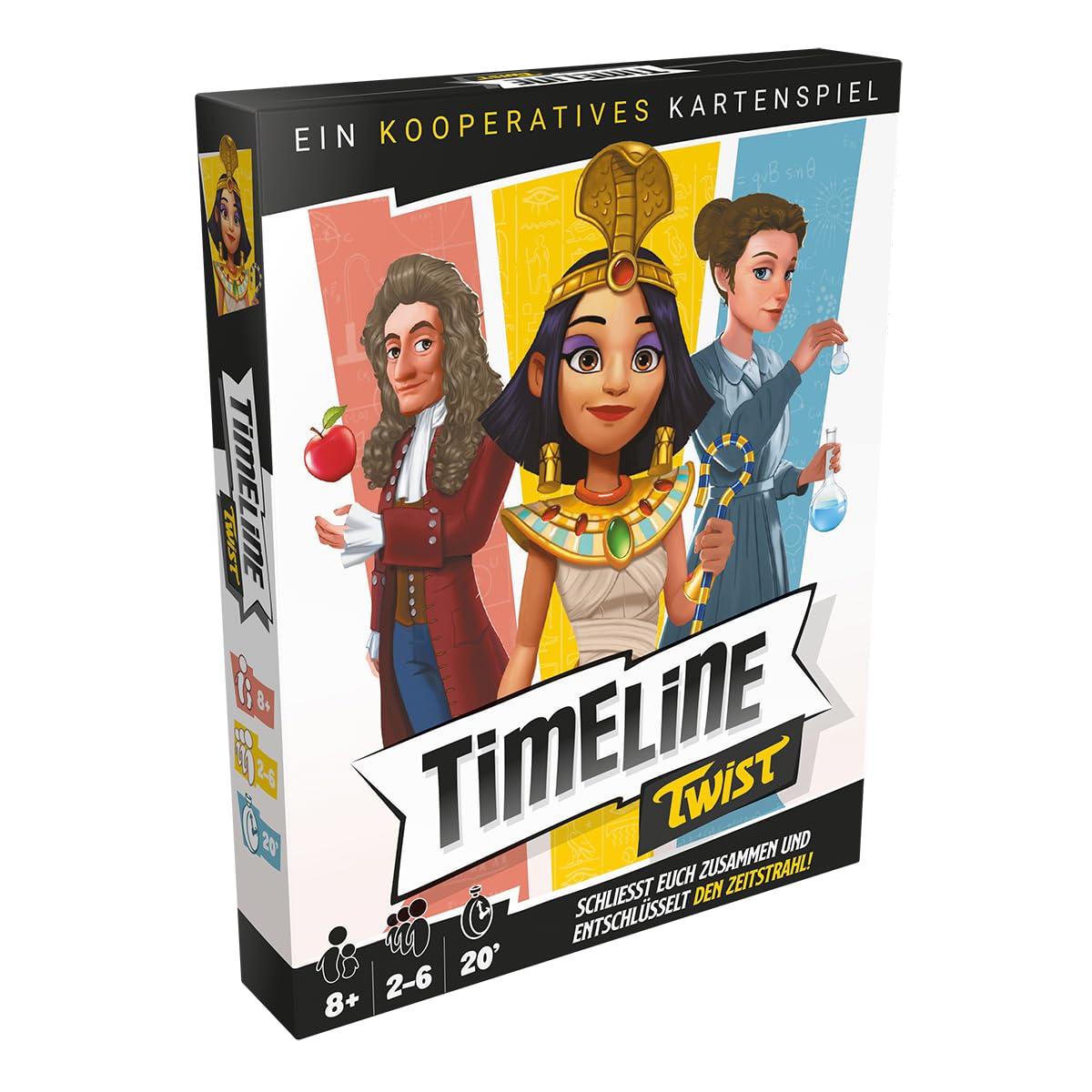 Zygomatic, Timeline Twist, Family Game, Card Game, 2-6 Players, from 8+ Years, 20 Minutes, German, Multicoloured, Colourful