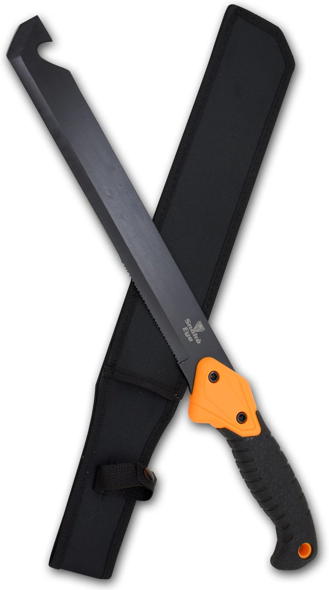Snake Eye Machete with Heavy Duty Construction-Ergonomic Non-Slip Handle and Belt Sheath for Gardening, Land-Management, Bushcraft, Hunting and Outdoor