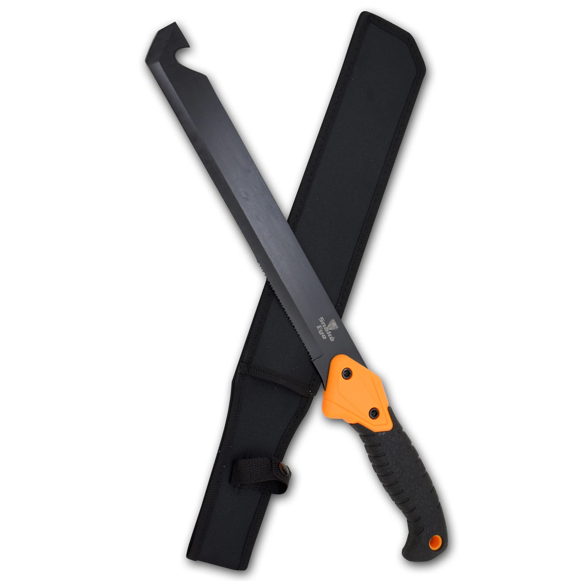 Snake Eye Machete with Heavy Duty Construction-Ergonomic Non-Slip Handle and Belt Sheath for Gardening, Land-Management, Bushcraft, Hunting and Outdoor
