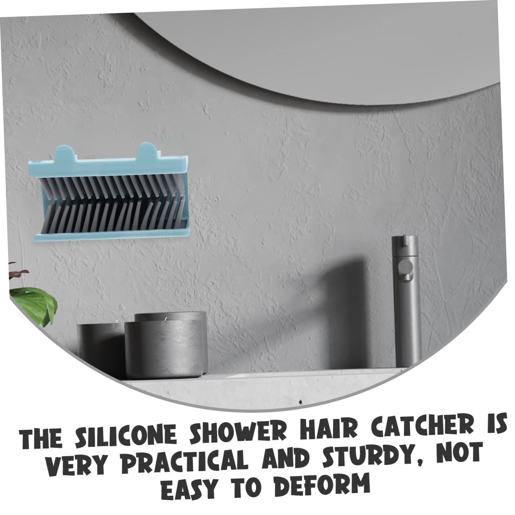 Uonlytech 5stücke Wall Mounted Haarfänger Für Duschablauf Haarfalle Mit Schönem Design Und Praktischen Ohren Für Moderne Badezimmer-Dekoration