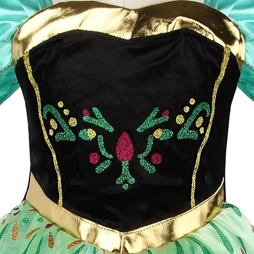 Miniatura 3 de Acecharming Vestido de princesa Anna para niñas, disfraz de cosplay para niñas, vestido de fiesta de cumpleaños de Halloween