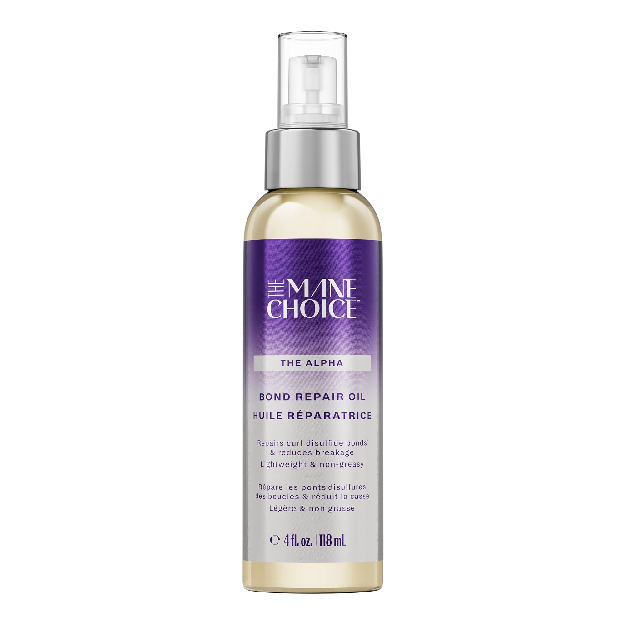 The Mane Choice Alpha Bond Repair Oil for Curly Hair – Repairs Disulfide Bonds, Reduces Breakage, Lightweight & Non-Greasy, Strengthens & Smooths Hair – 4 fl oz./118 mL
