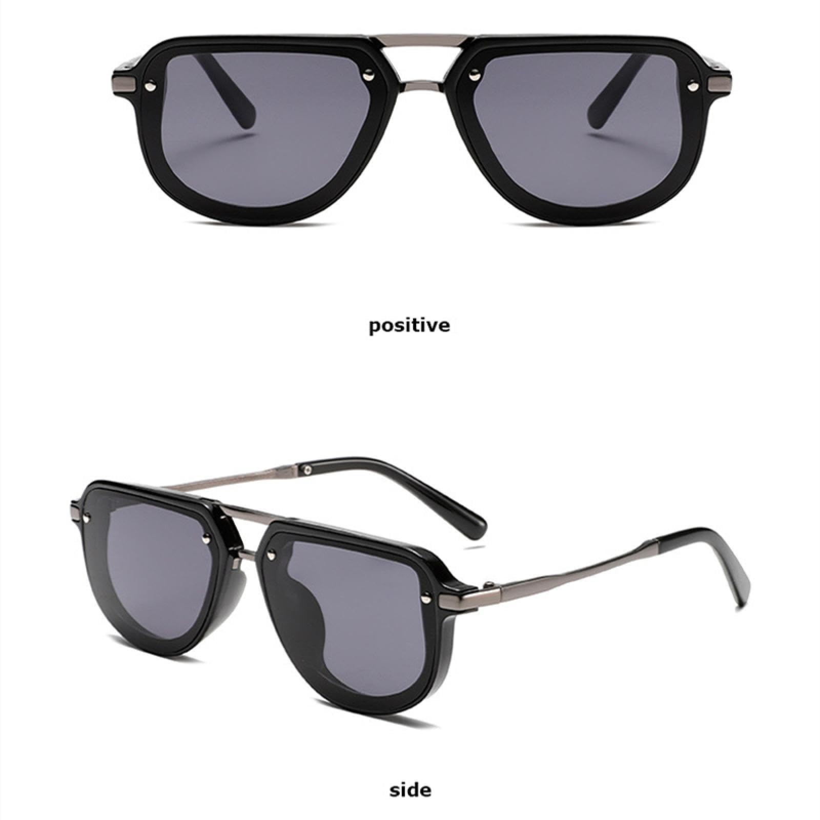 Gafas de sol ovaladas pequeñas para mujer, con remaches, en tonos azul y verde, con protección UV400, para hombre y estilo punk