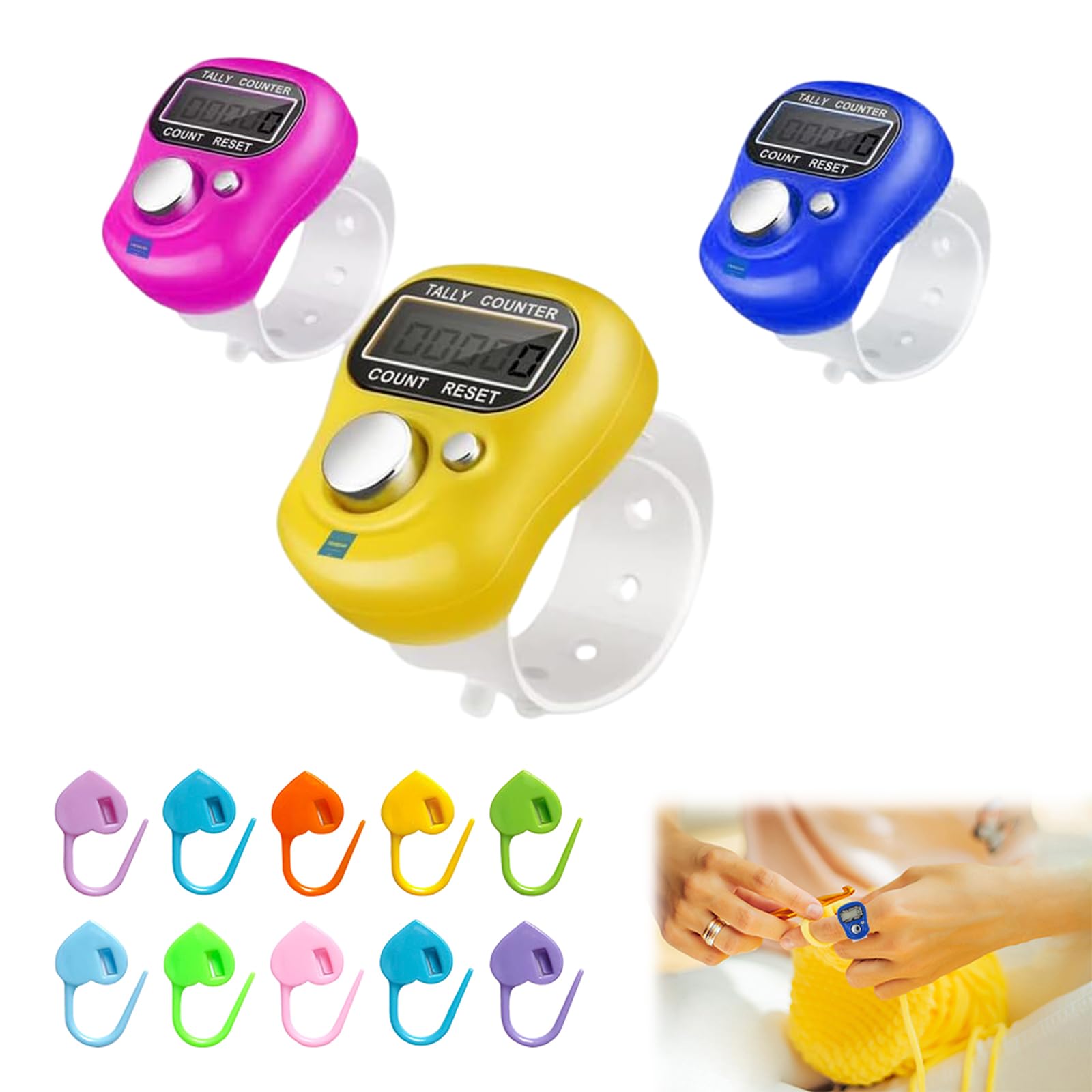 KARELLS Compteur Manuel, Compteurs de Doigts, Compteur de Doigts Clicker