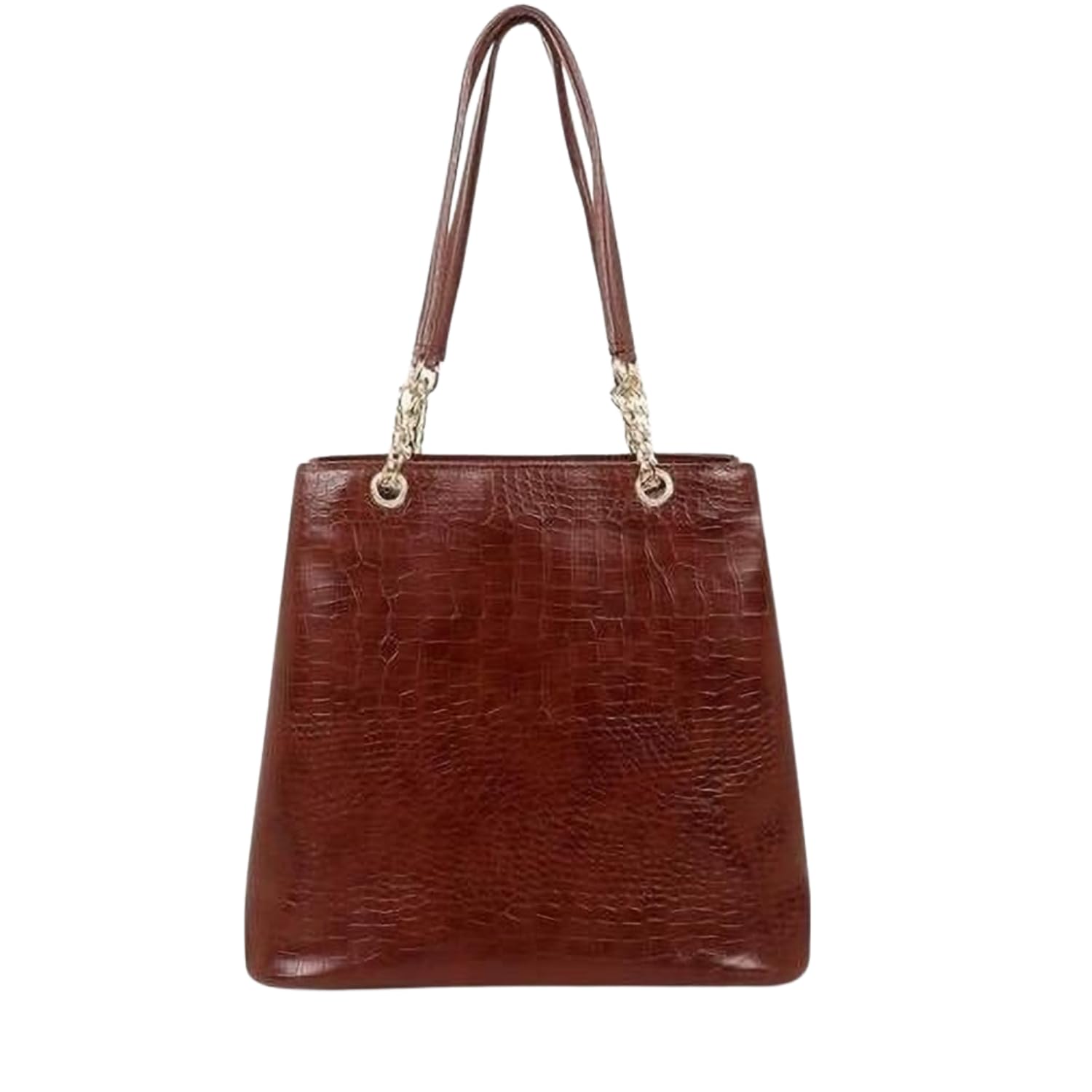Women's Tote Handbag | Stylish Shoulder Bag for Office, College, Casual & Party Use,Spacious & Lightweight (Crocodial Brown -Purse_BZ)-image-6