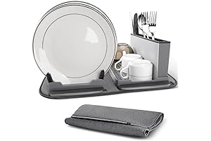 Roll Up Dish Drying Rack and Mat Set
