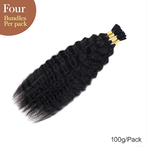 Miniatura 2 de RLHAIR Cabello humano trenzado de onda profunda, cabello humano a granel para trenzar, sin trama, 3.53 oz (1 paquete, 2 paquetes), 100% cabello