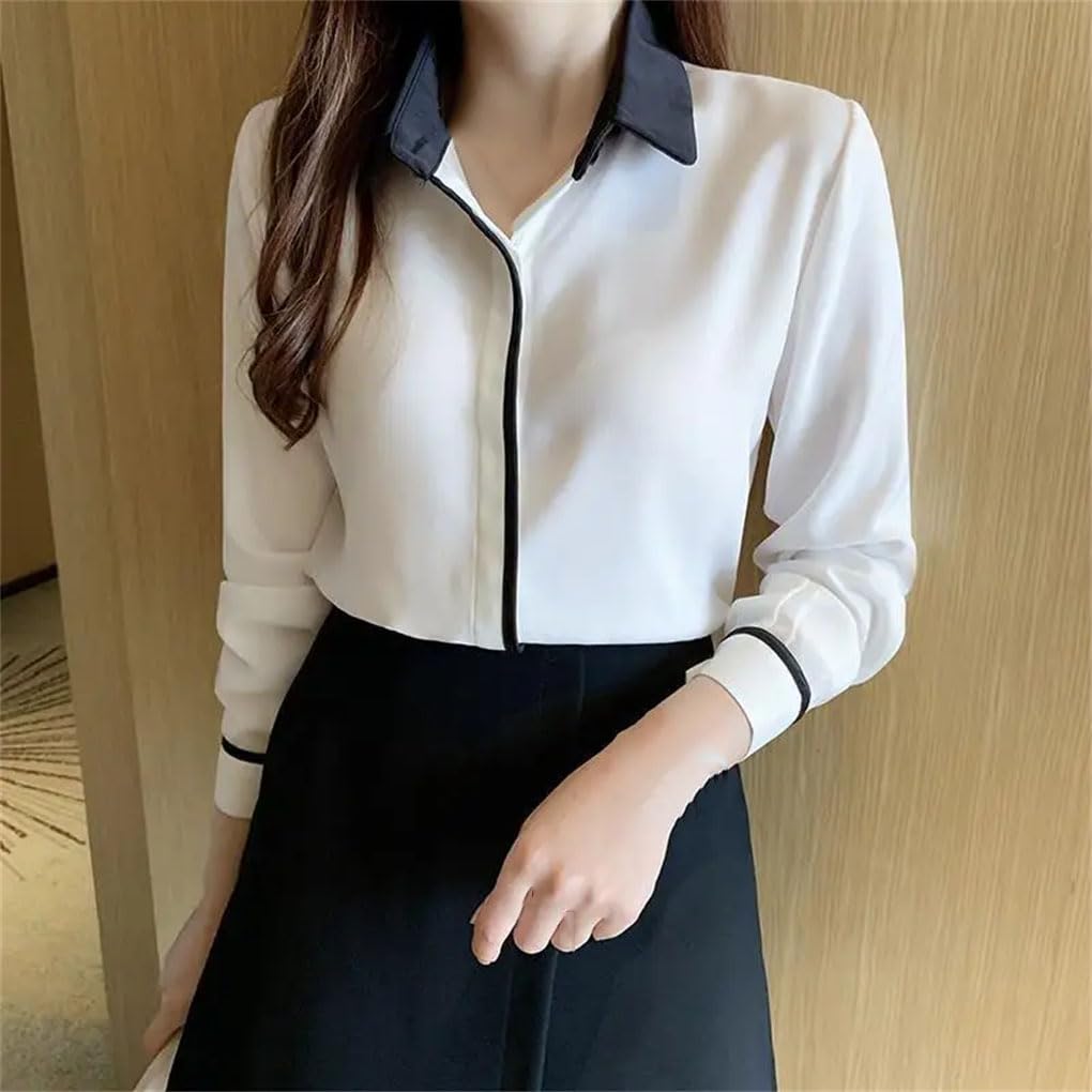 Camisas elegantes de manga larga para mujer, ropa de trabajo y oficina