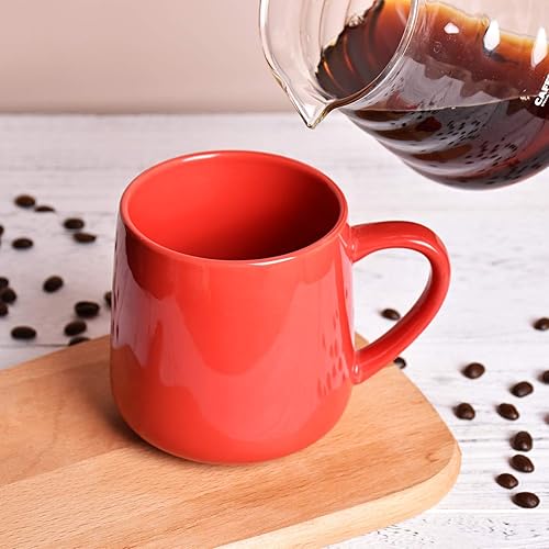 Miniatura 3 de Bosmarlin Taza de café de cerámica brillante, taza de té para la oficina y el hogar, 18 onzas  532 ml., apta para lavavajillas y microondas