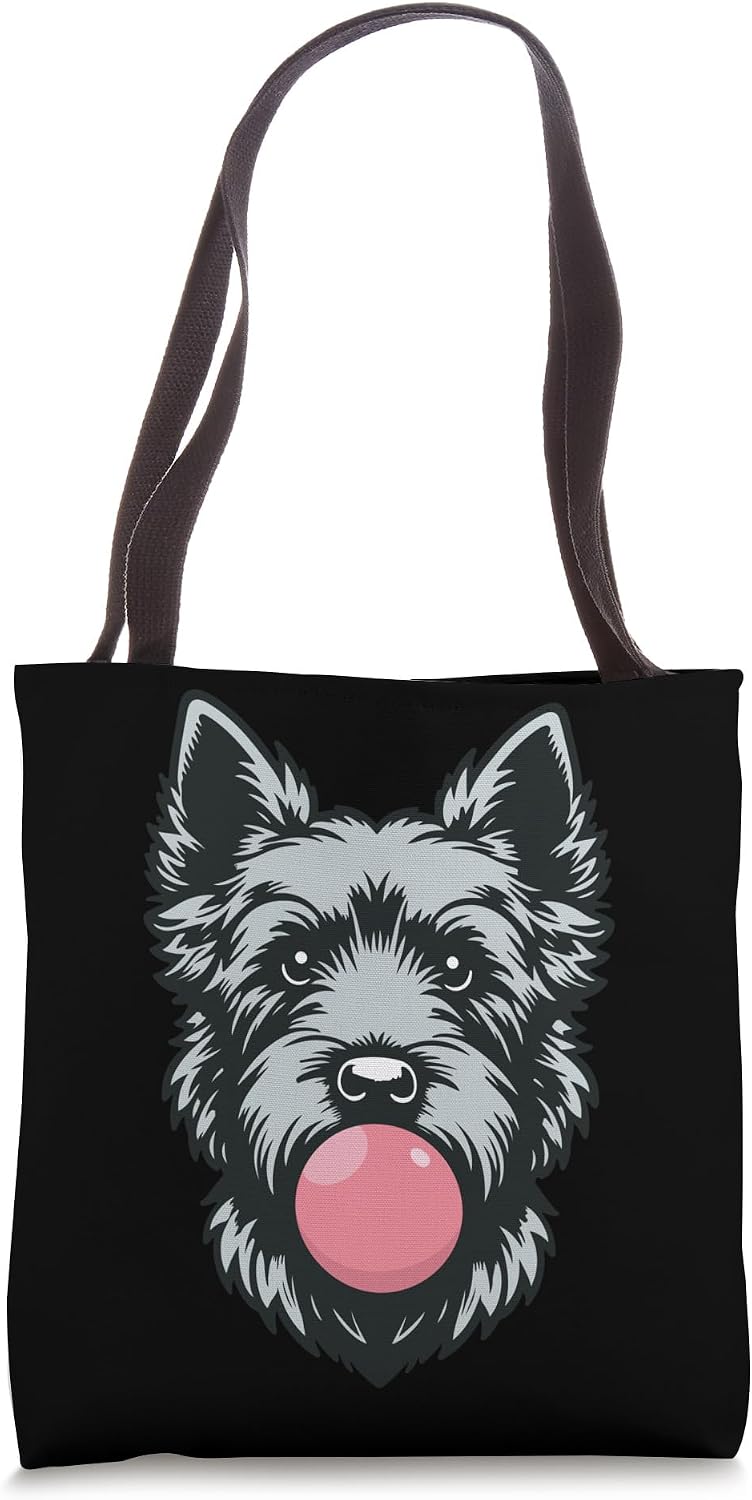 Bubblegum Pup Design Featuring A Playful Dog Tote Bag