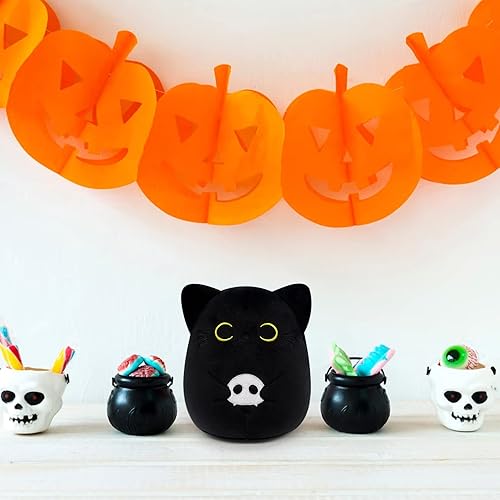 Miniatura 6 de KOPHINYE Peluche de gato negro, esqueleto de gato negro de 6 pulgadas, juguete de peluche de gatito Kawaii para niños, niñas y mujeres