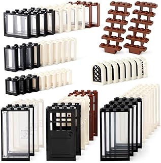 Feleph Windows and Doors Kit Interior Decoration Accessories MOC Building Block Set 118 Pieces and Parts Compatible with Major Brands