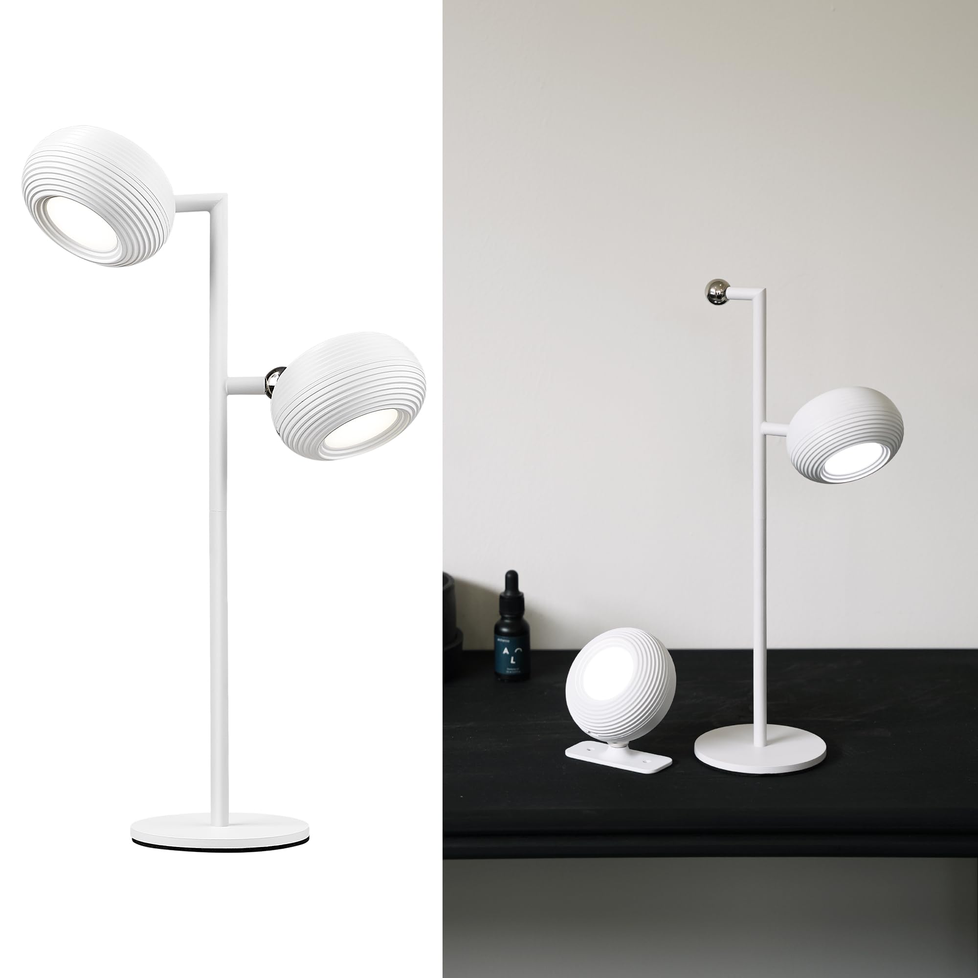 LuminexDesigns Cordless LED Wall Light with Detachable Magnetic Lamp Head