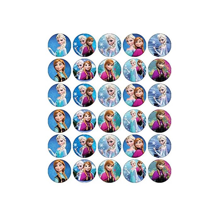 Buy 30 Frozen Anna and Elsa Cupcake Toppers Edible Wafer Paper Fairy Cake Toppers Birthday Cakes