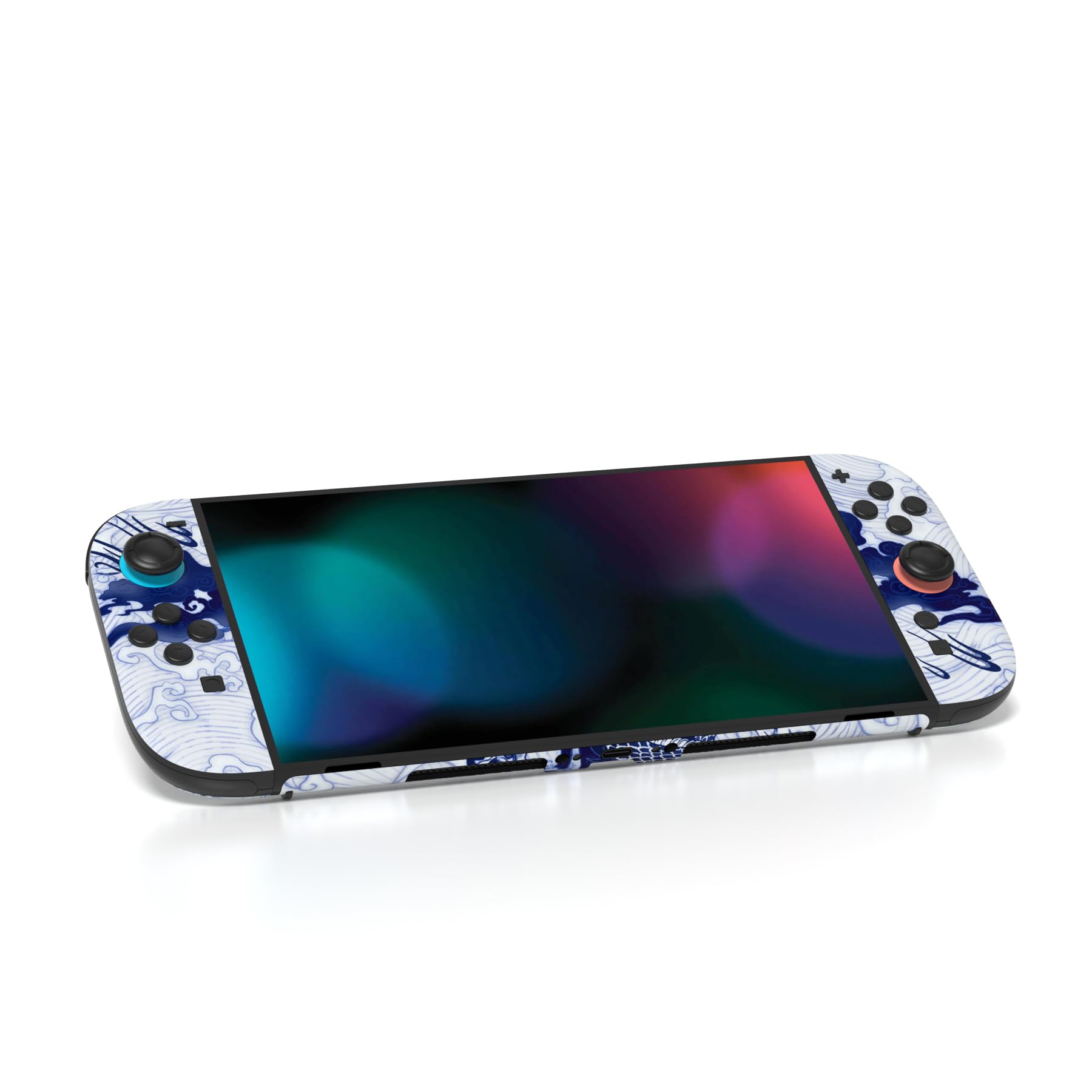 PlayVital for Nintendo Switch 2 Skin Full Set (2-Pack) - Protective Vinyl Decal Stickers for Switch 2 Console, Controllers, Handle Grips & Dock | No Residue, Anti-Scratch - Qinghua Porcelain Style - 2