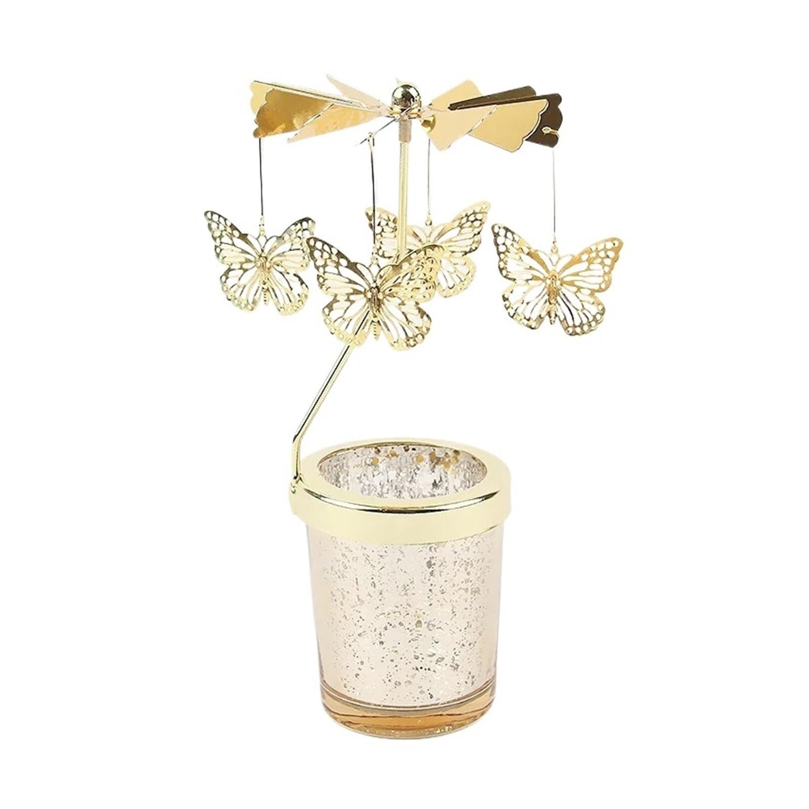 Candle Holders Rotating Candle Stick Holder Gold Candlestick Home Decoration Romantic Valentine's Party Room Decor Carousel Stand(Style4)