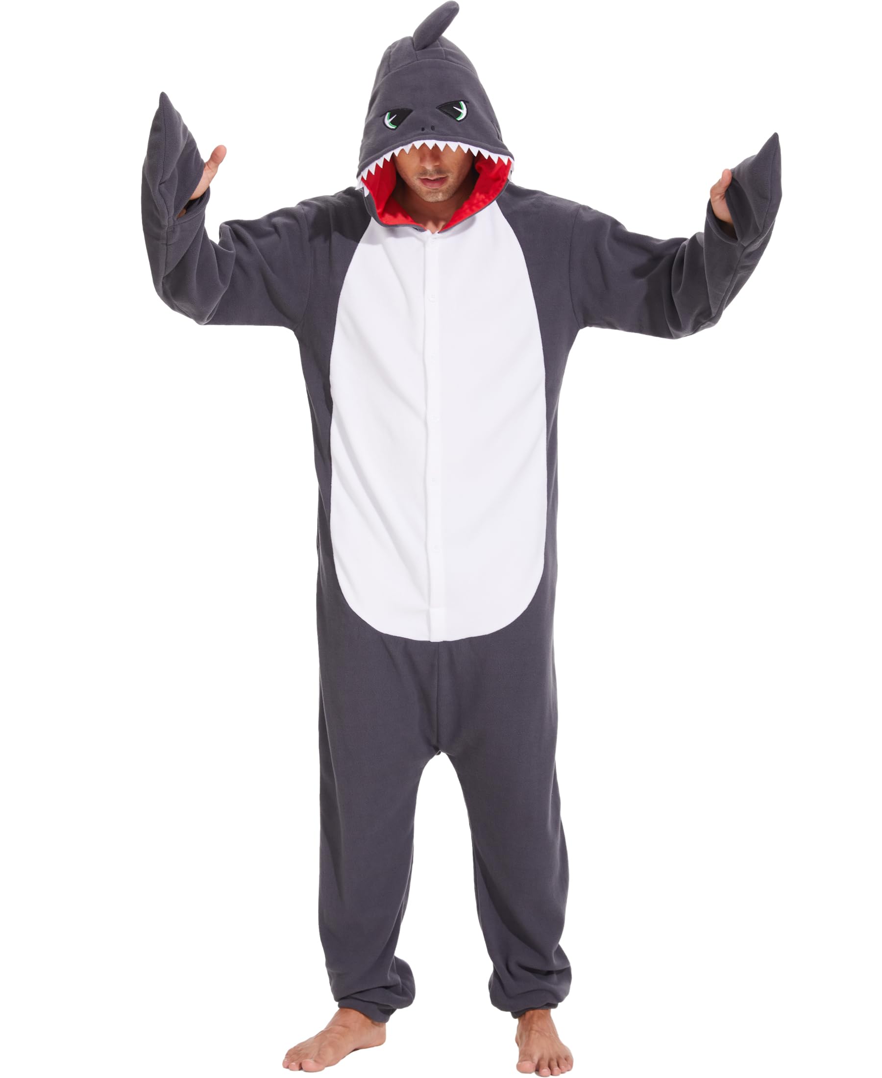 Fish Onesie Shark Pajama Onesie Fleece Sleepsuit For Kids