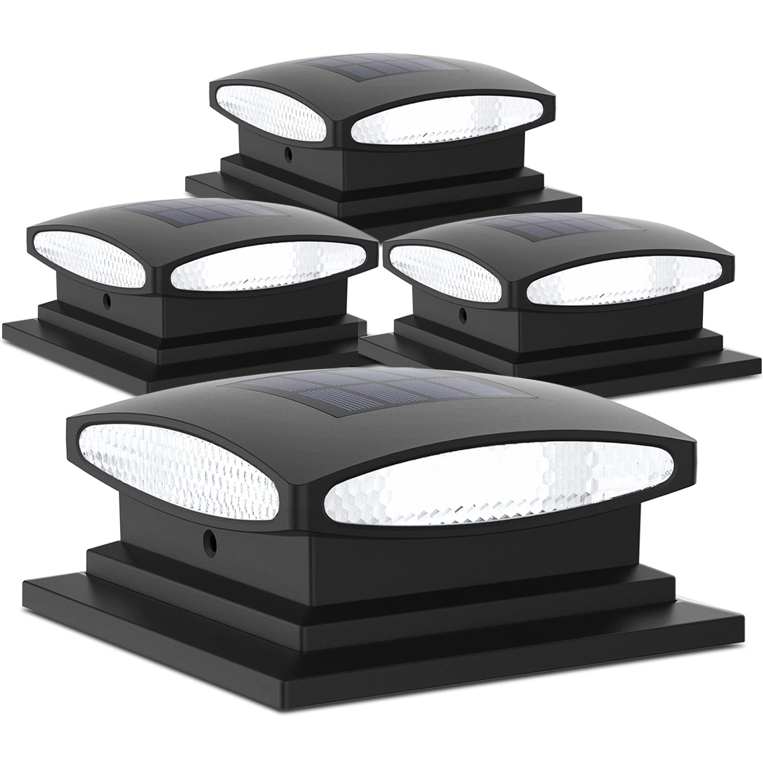 intelamp Capuchons de poteau solaires pour clôture d'extérieur
