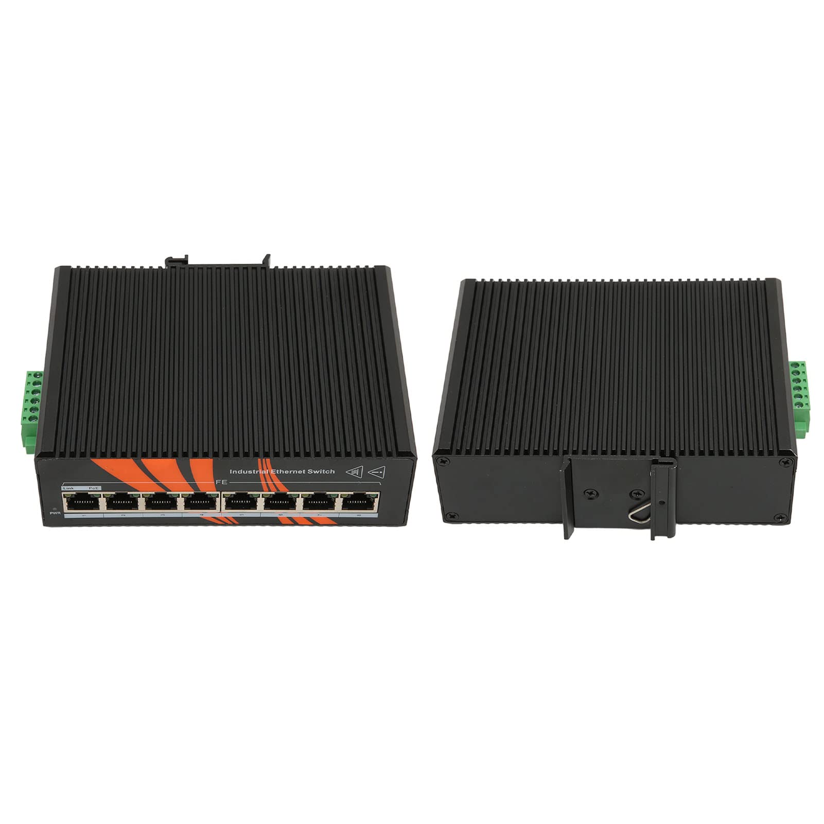 aqxreight Przemysłowe Przełączniki Ethernet 8-portowa Niezarządzalna Szyna DIN Minus 40 do 75 Stopni Celsjusza 12 do 58 V DC Wejście Szczelinowe Konstrukcja Integ Przemysłowe Przełączniki