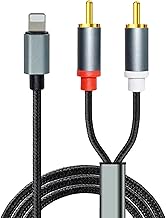 RCA Audio Aux Cable, 2-Male RCA IOS Adapter for iPhone to Aux Cable(1M) Lightnning Auxiliary lines Compatible with iPhone iPad iPod Touch for Home, Car and Speakers Amplifier