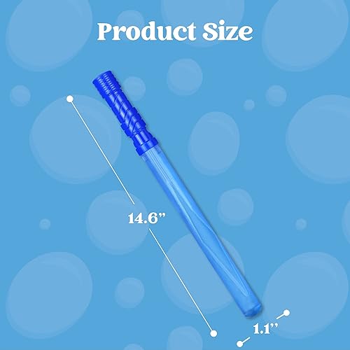 Miniatura 5 de JOYIN Juego de varitas de burbujas grandes de 14.6 pulgadas (paquete de 18 9 colores) con repuestos de solución de burbujas concentradas, juguete de