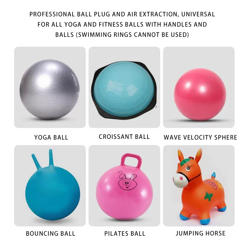 12 Pcs Bouchon d'air Yoga, Kit de Remplacement de Bouchon de Ballon d'exercice pour Yoga, Yoga Air Bouchon, Tige de Prise de Rechange, avec 2 Outil Amovible