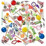 Assorted Pinata Filler Fiesta Toys & Candies (Pack of 100) – Ideal for Birthday Parties, Carnivals, Halloween & Classroom Prizes