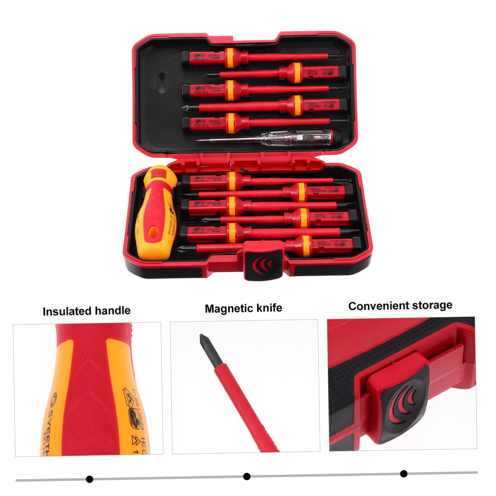 Set Cacciaviti 13 in 1 per Smontaggio Tablet PC e Telefono | Lega V, Rosso, Apertura Telefono e Uso Semplice, Compatto per Interventi Rapidi