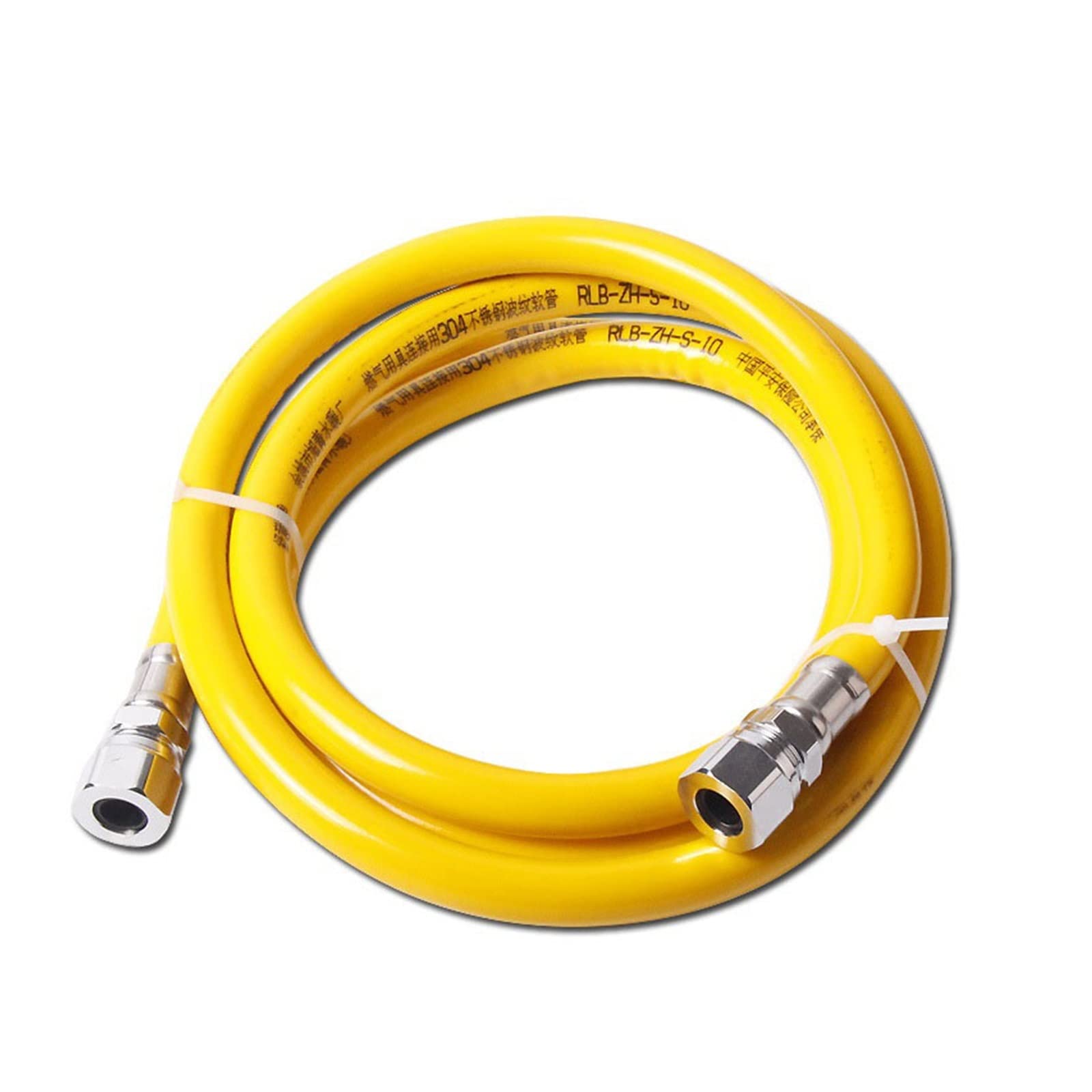 ACICS Cocina G1/2 "Protección Amarilla 304 Aisnamiento de la Manguera de tubería de Gas corrugada de Acero Inoxidable, 3 Puertos, 50 a 500 cm (Size : 500cm, Color : Thread FEMA to FEMA)