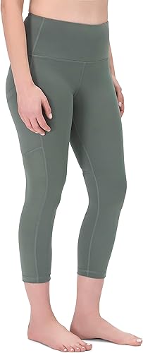 Miniatura 9 de Leggings de cintura alta con bolsillos para mujer, pantalones de entrenamiento de yoga y gimnasio para mujeres y adolescentes Capri-78-Full