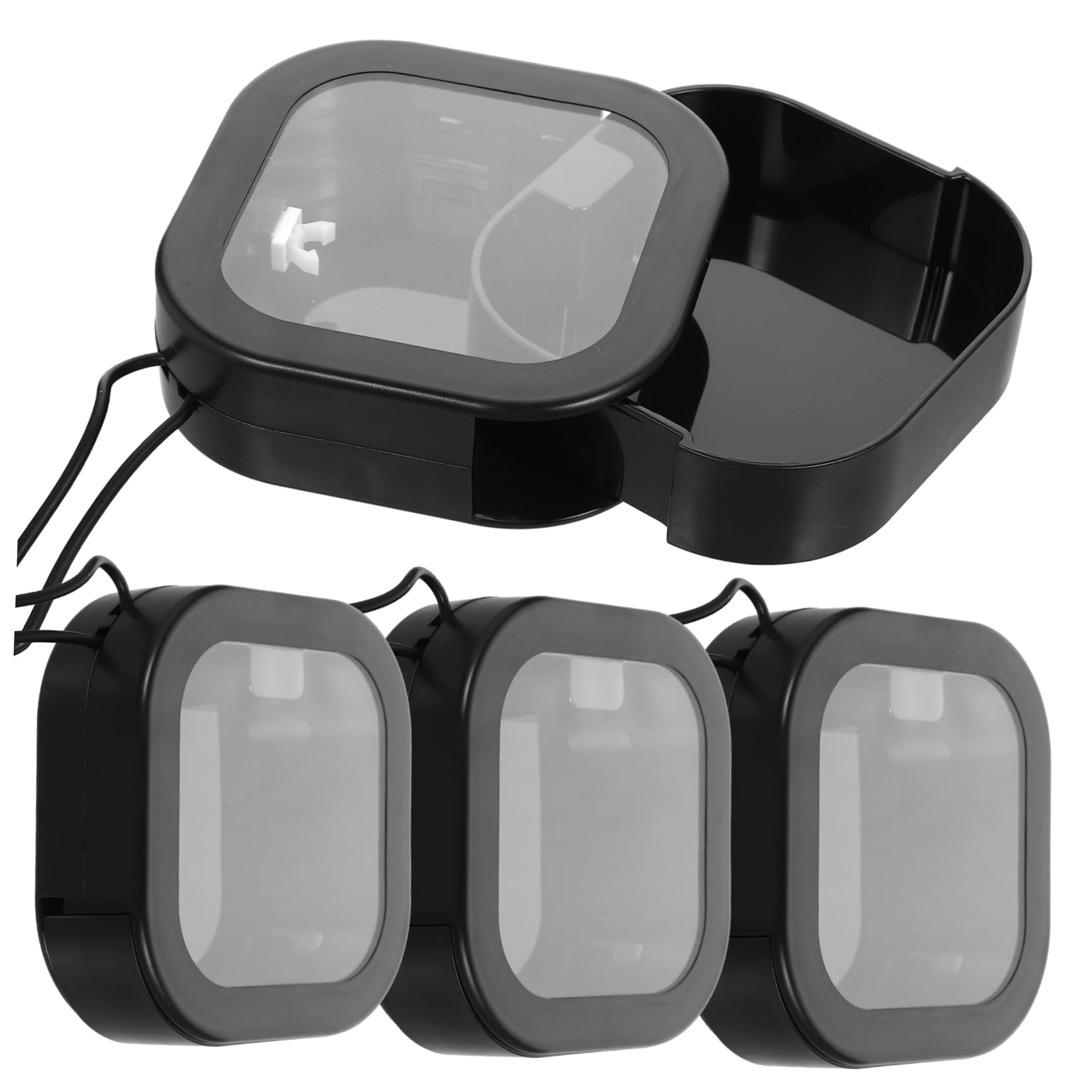 Zerodeko 2 Sätze Tragbare Schmuckschatulle Behälter Für Haargummis Haargummihalter Hair Clip Organizer Haarklammer Organizer Organisator Für Haarschmuck Zubehör-organizer Pp 4 Stück * 2