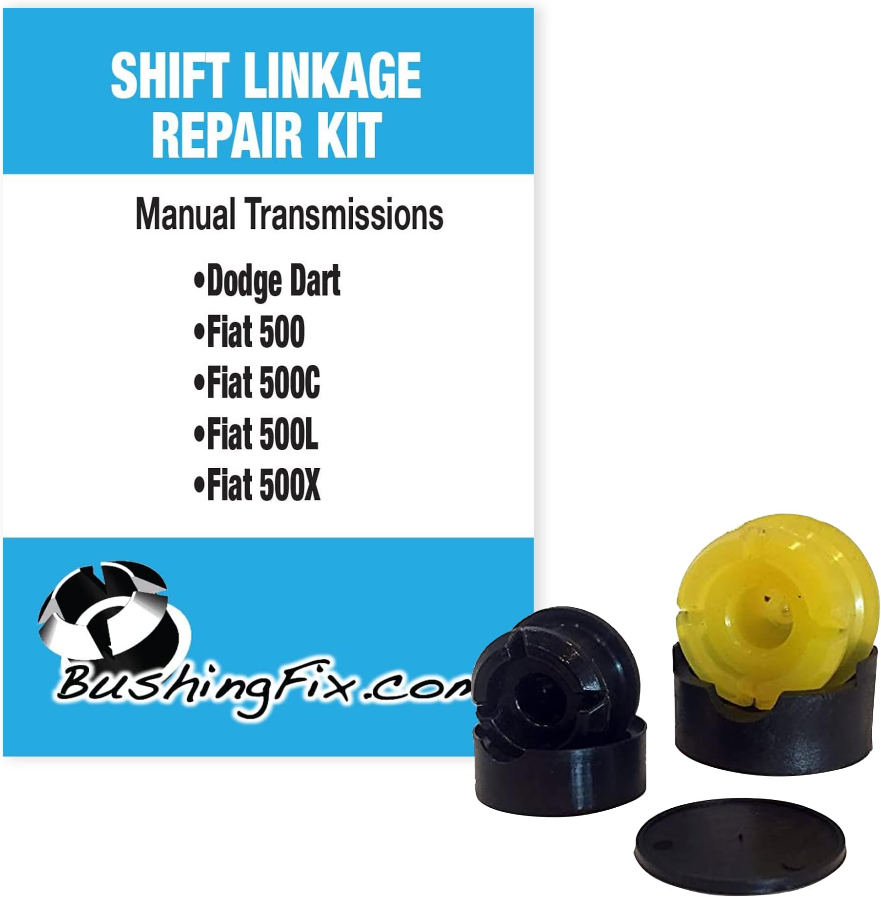 BushingFix FM1KIT Transmission Shift Cable Bushing Repair Kit, Shifter Cable Kit Fits Select Fiat, Jeep, and Mini Models, Manual Transmission Shift Cable Replacement Bushing, Easy Repair Replacement