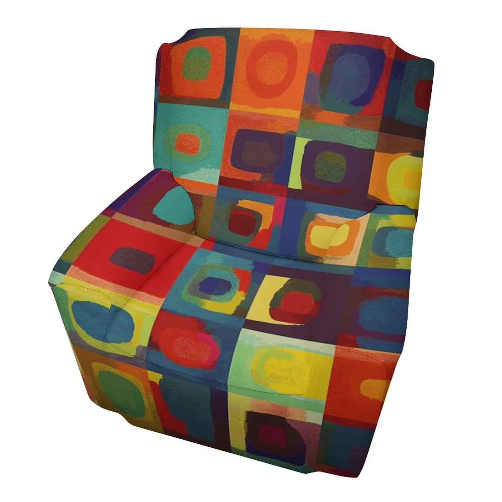 Housse de canapé simple imprimé abstrait en polyester matelassé lavable pour protection salon
