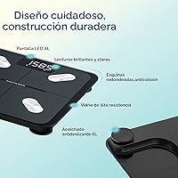 Vista 9 de Etekcity Báscula Inteligente para Peso Corporal, Elegible para FSA y HSA, Báscula de Pesaje Digital de Baño con IMC, Grasa Corporal, Masa Muscular