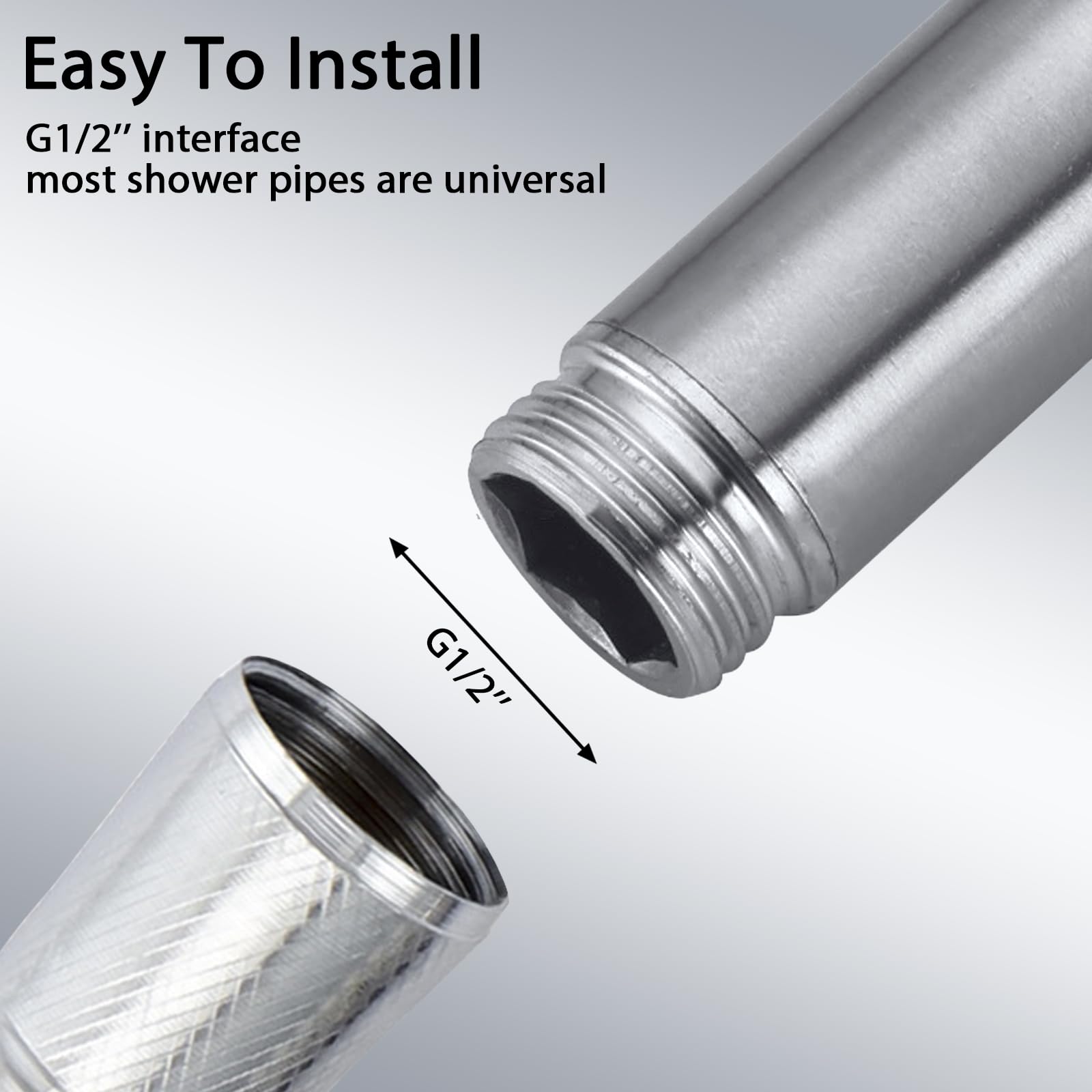 Shower Head (200+ Water Outlet 304 Stainless Steel) High Pressure Design, Powerful Shower Head for Low Water Pressure - Image 3