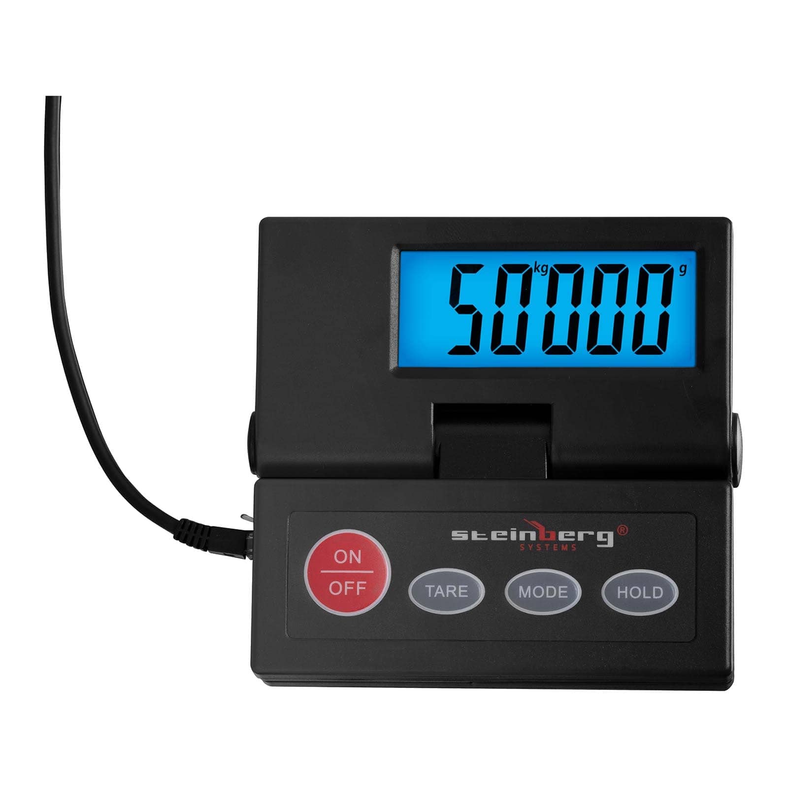 Steinberg Systems Bilancia Pesapacchi Industriale A Piattaforma Professionale SBS-PT-50/1 (50 kg / 10 g, 25 x 25 cm, LCD esterno)