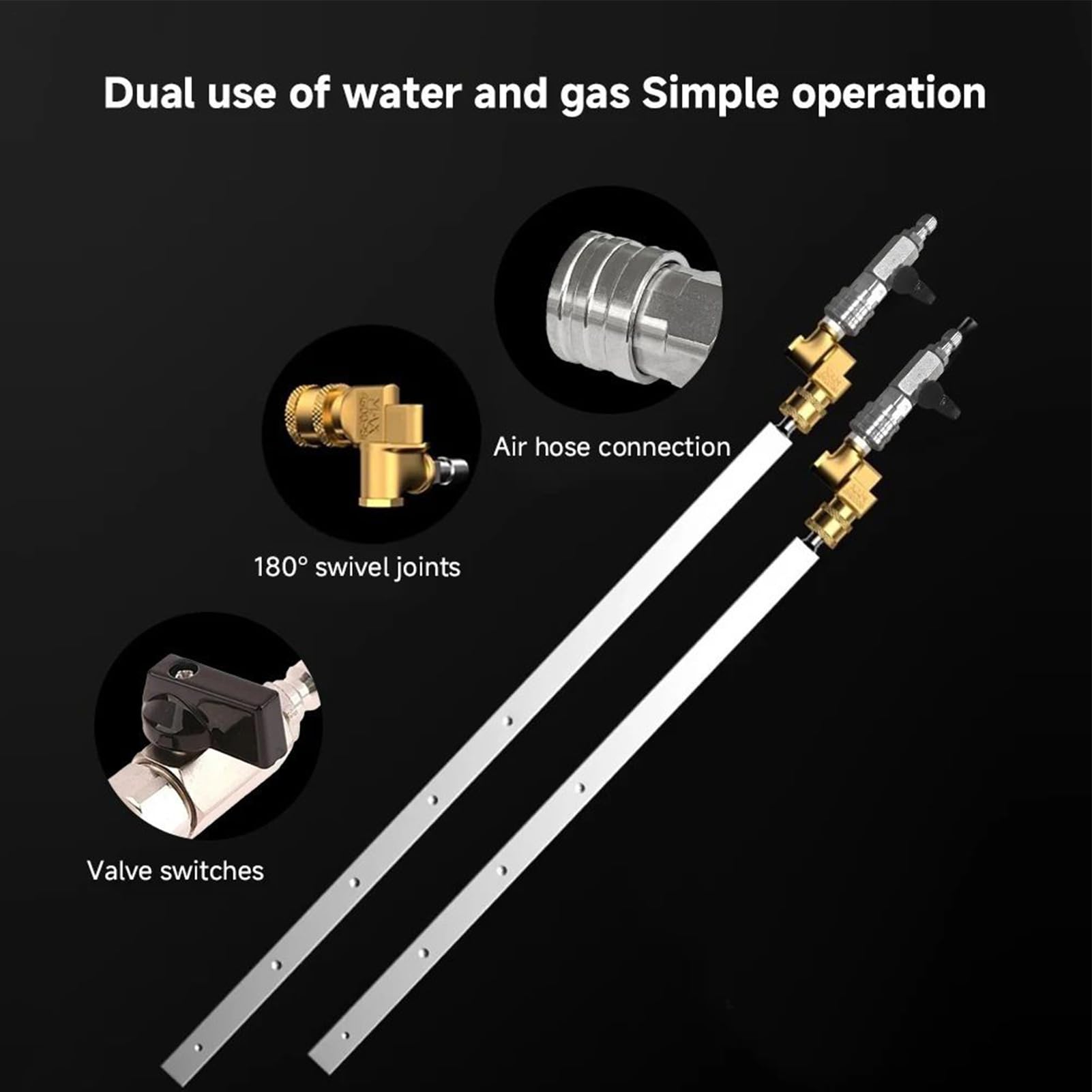 Varilla Para Radiadores Herramienta de Limpieza con Boquilla de Alta | Accesorios para Hidrolimpiadoras de Tanque de Agua: Canaletas, Hogar, Camión, Jardín, Cristales, Autocaravana, Ventanas