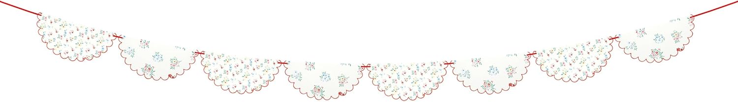Meri Meri Ditsy Posy Pennant Banner (Pack of 1), Reusable Party Garland, Measures 10' Including Excess Cord - Image 2