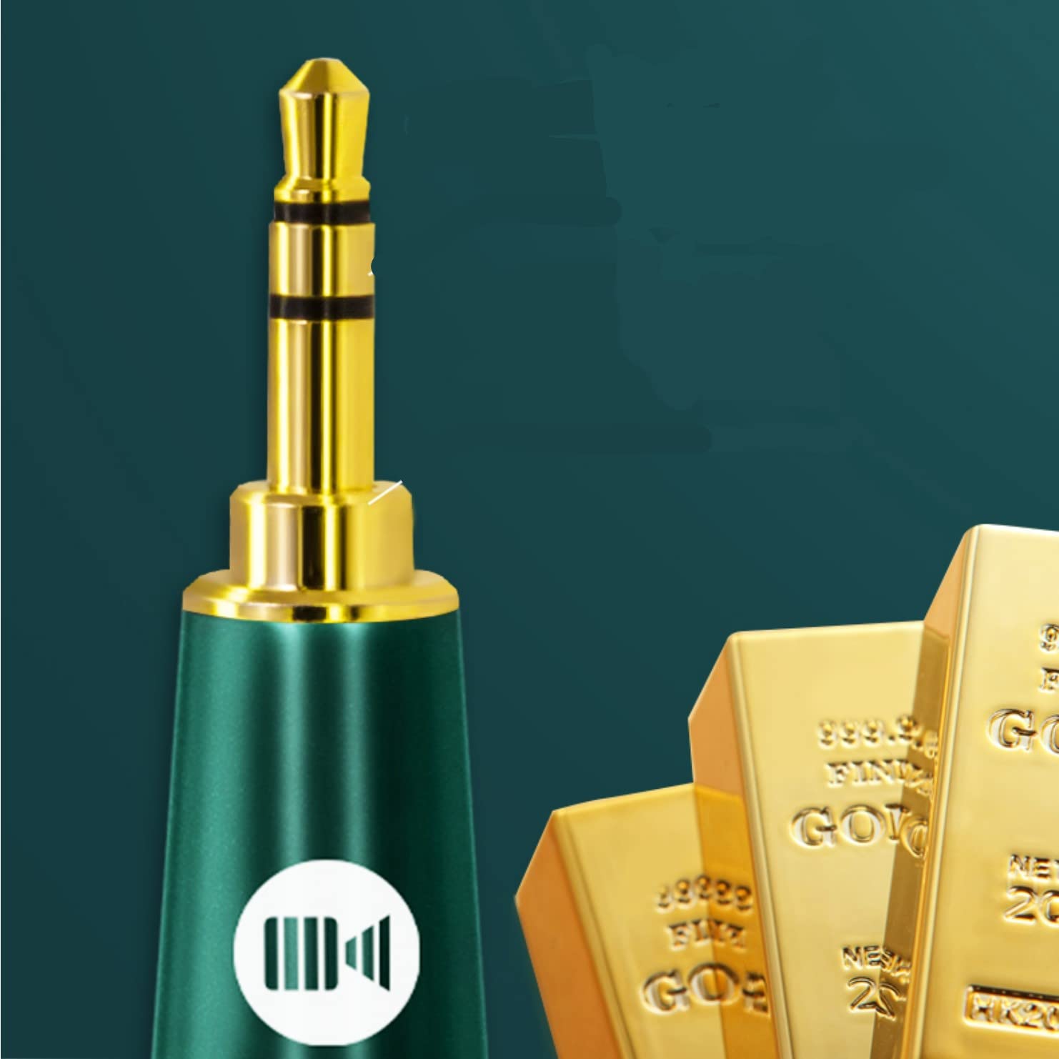 3.5mm Male to Male Silver Plated Audio Cable, Bring You immersive Audio Surround, 3.5mm Interface Devices for Studio, Mixer, Mic,Headphones,Speaker Emerald,Emerald, 26FT/8M