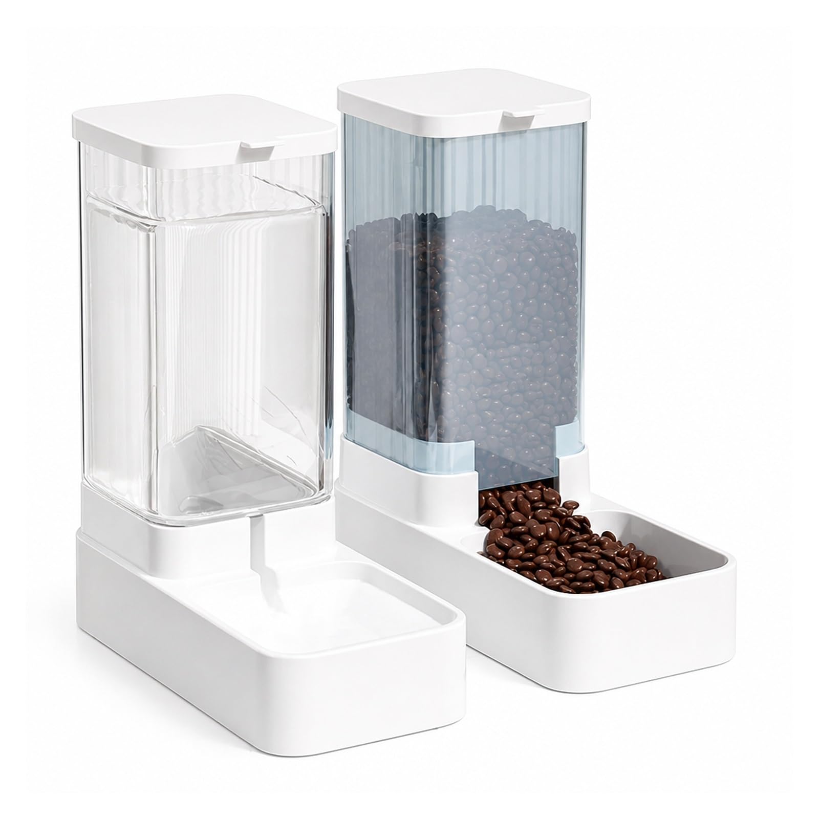 Dispensadores de Agua para Mascotas, Juego de dispensador Agua y comedero automático para Perros(3.8L x2.1kg Set)
