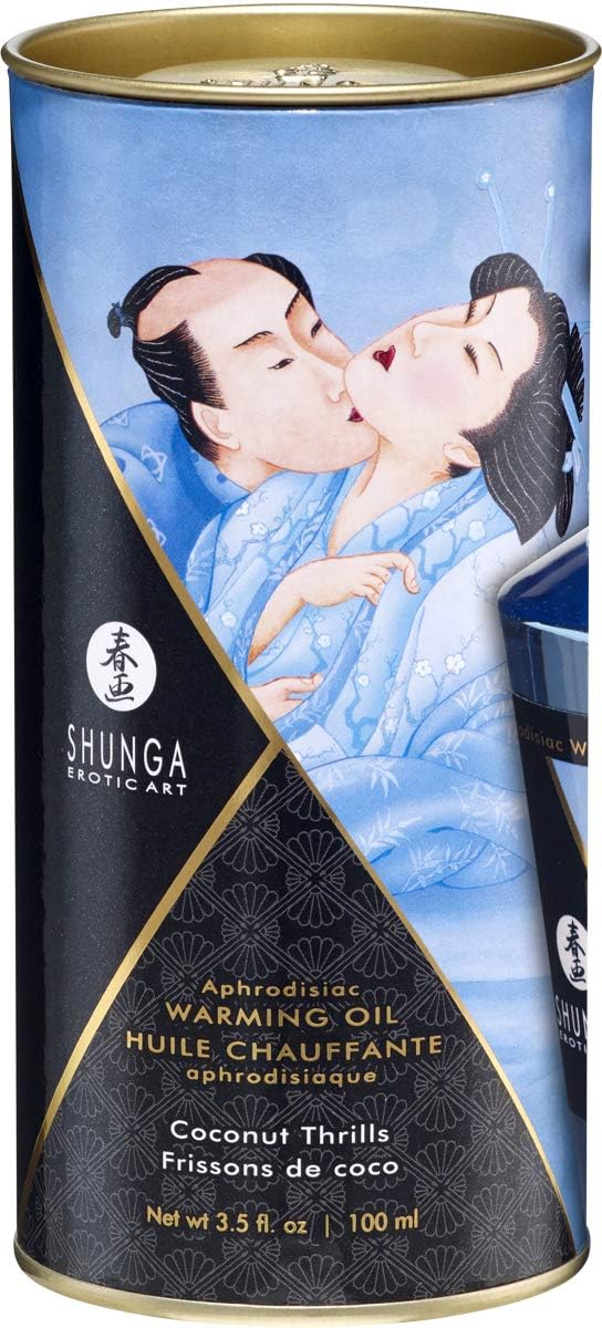 Shunga Warming Aphro Oil - FRISSONS DE Coco, Coconut Nut, 100 ml (Pack of 1) - Image 5
