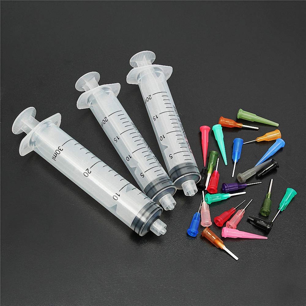 JimBon 20-30CC Syringe SMT SMD PCB Welding Solder Flux Paste Adhesive Glue Liquid Dispenser EFD Welding Fluxes for Welding Tools