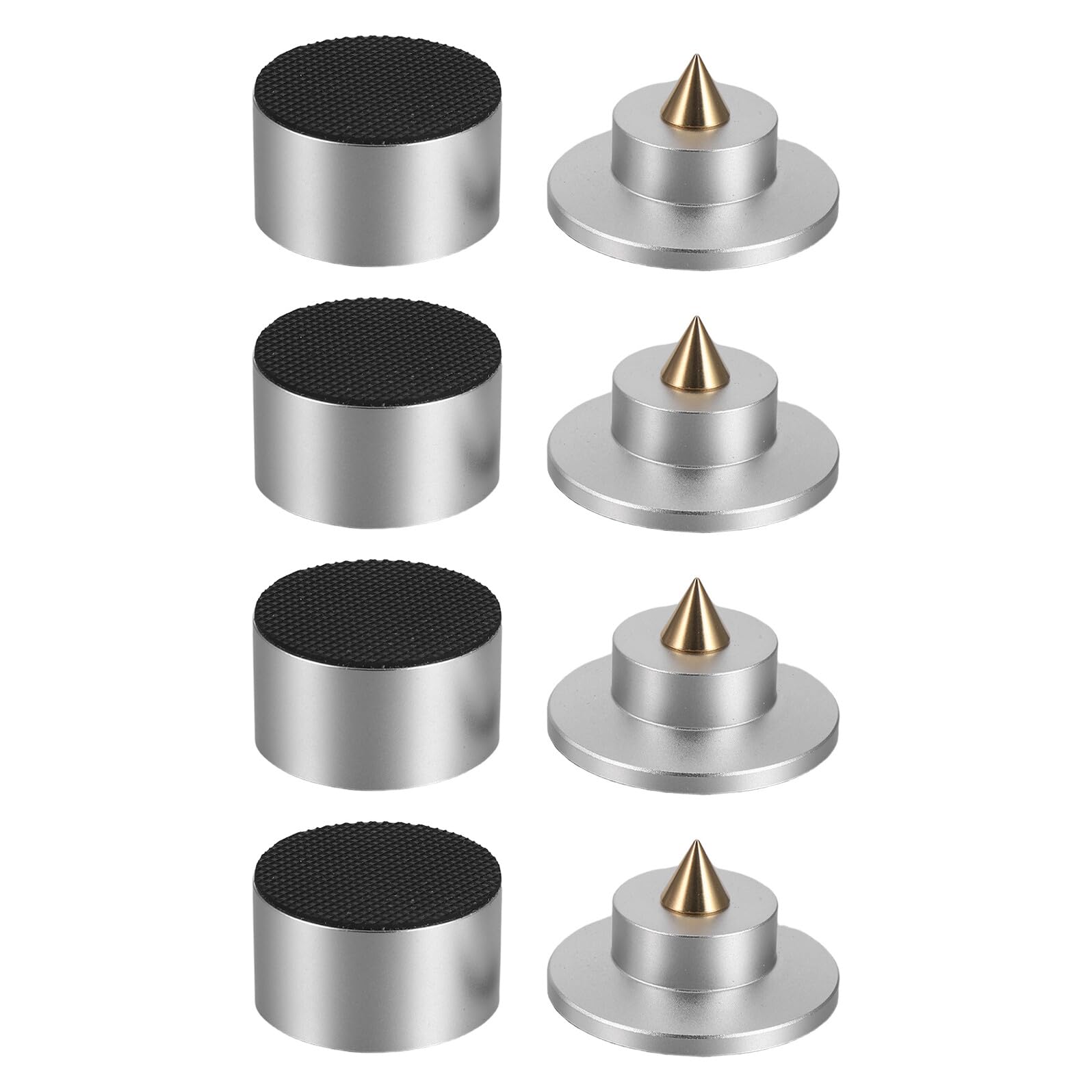 Piedini Ammortizzatori per Altoparlanti Set da 4 in Lega di Alluminio Cuscinetti Isolanti Antivibrazione per Amplificatori e Sistemi Audio Hifi Piedini Antiurto per Altoparlanti