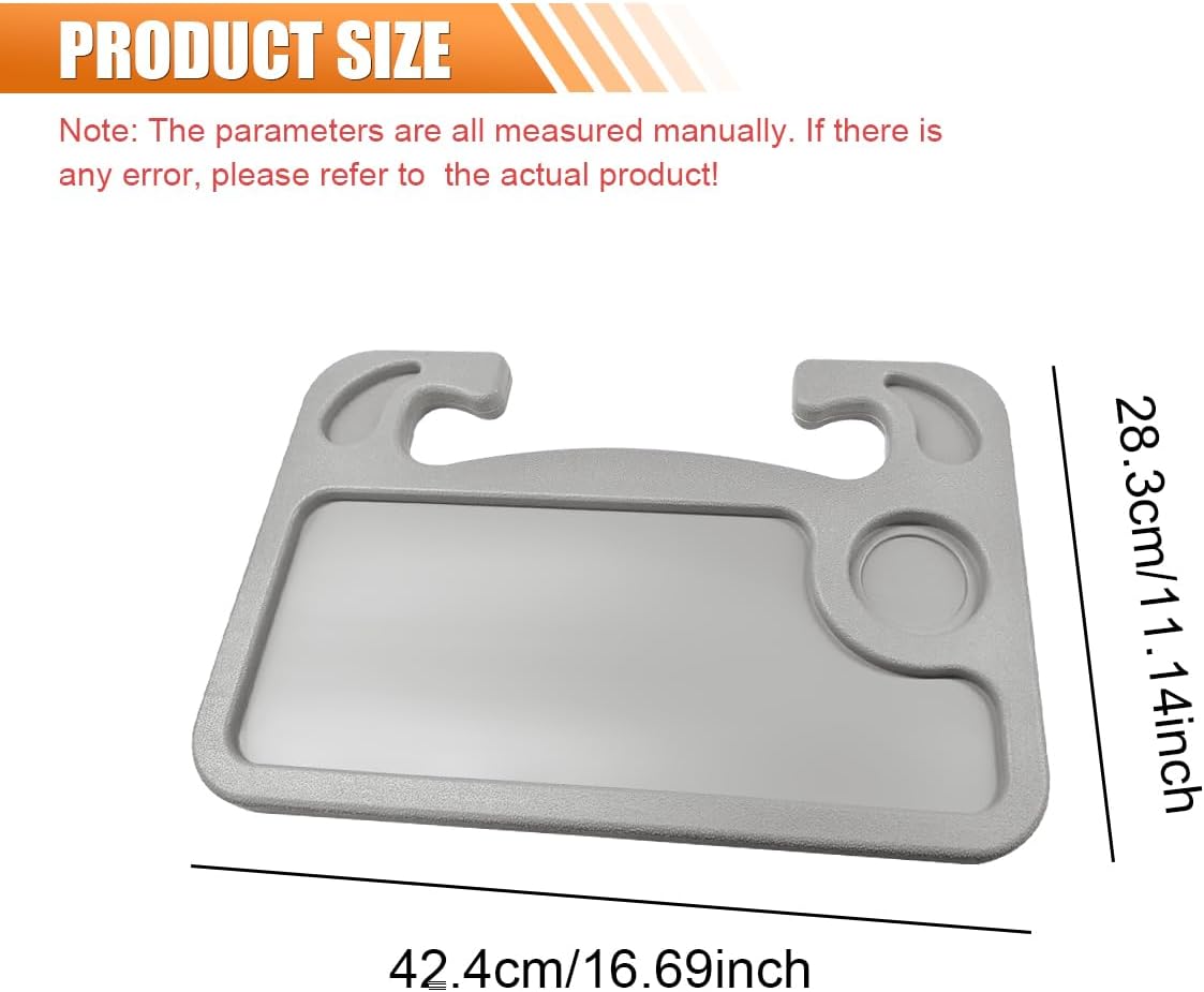 ZIMISI Car Steering Wheel Tray, Computer Office Car Table Tray (Gray) image 2